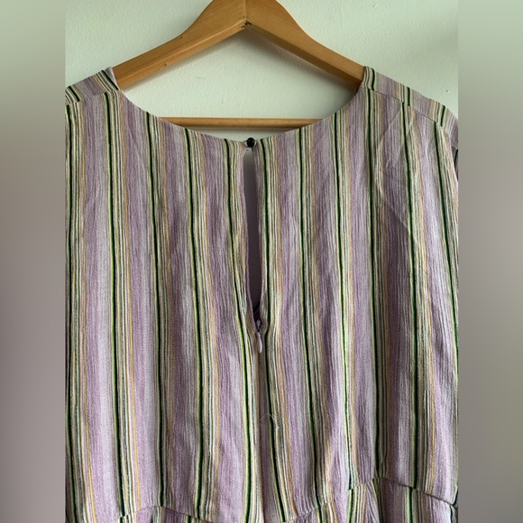 Annabelle Lilac Striped Jumpsuit Size L - Picture 4 of 6
